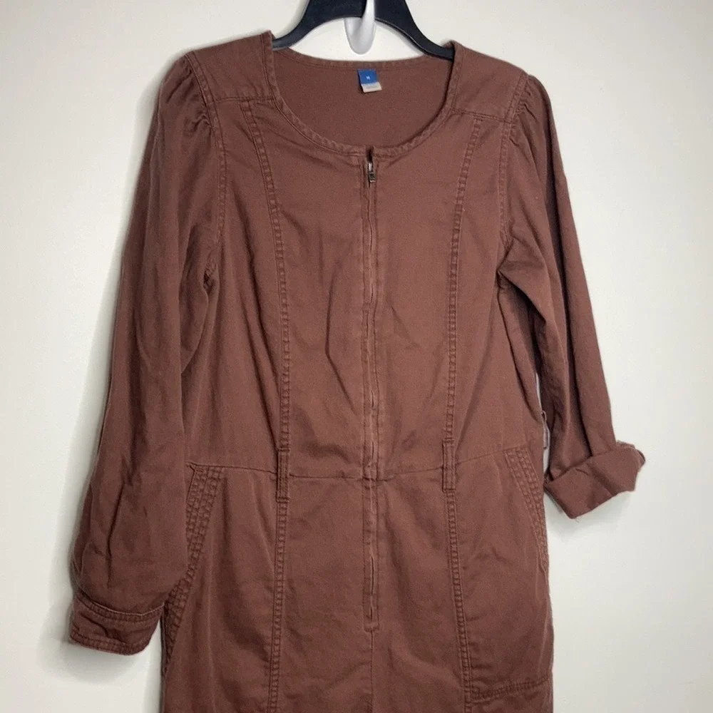 Vintage style old navy crewneck‎ jumpsuit brown size medium